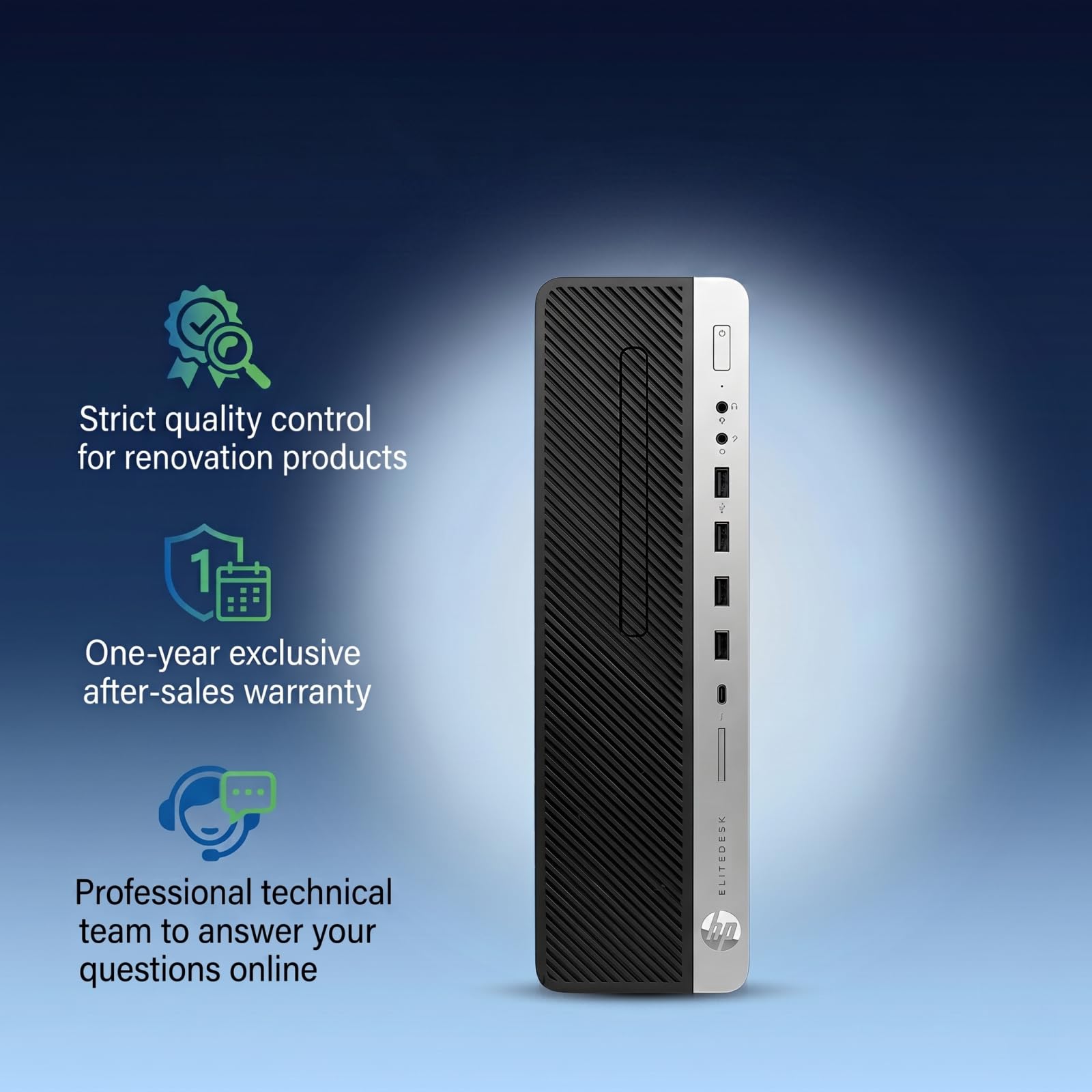 HP EliteDesk 800 G4 Small Form Desktop, Intel Six Core 8th Gen i5